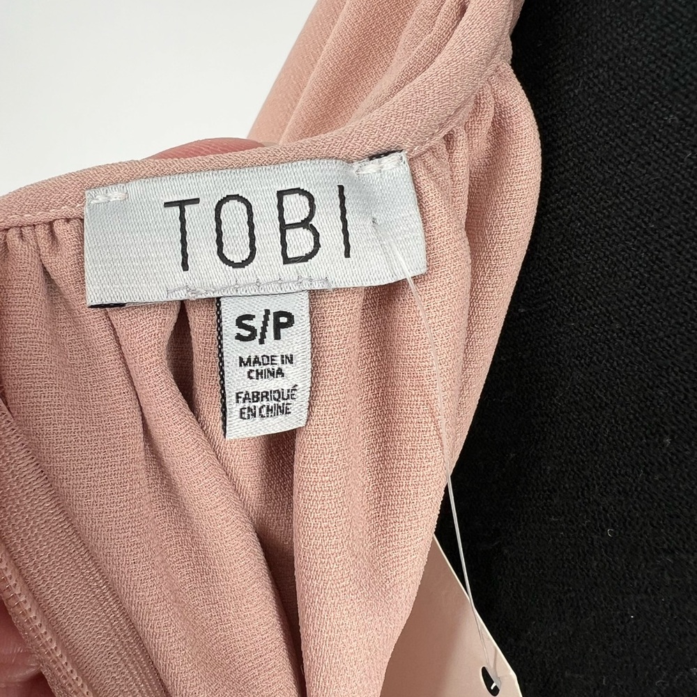 TOBI DUSTY ROSE BACKLESS DRESS WITH ADJUSTABLE STRAPS - Picture 9 of 13